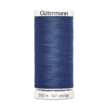 Bobine fil à coudre Gütermann 500m polyester, (068) bleu guède