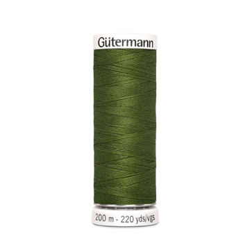 Bobine fil à coudre Gütermann 200m polyester, (585) vert olive foncé