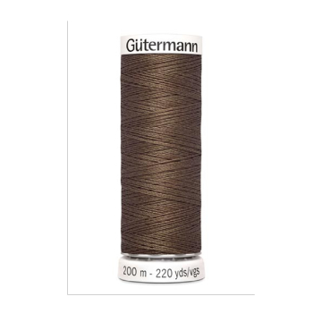 Bobine fil à coudre Gütermann 200m polyester, (815) marron bois