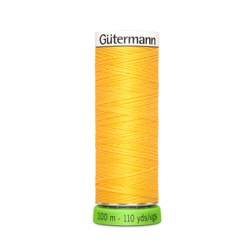 Bobine fil à coudre Gütermann 100m polyester rPET, (417) jaune
