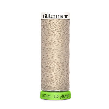 Bobine fil à coudre Gütermann 100m polyester rPET, (722) sable