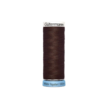 Bobine fil à coudre water repellent Gütermann 100m polyester, (694), marron foncé
