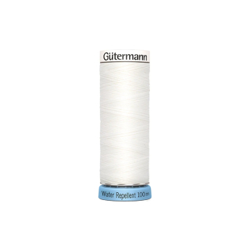 Bobine fil à coudre water repellent Gütermann 100m polyester, (800) blanc