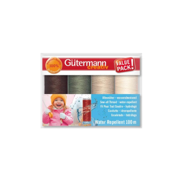 Kit fil à coudre water repellent Gütermann 100m polyester Col. 2