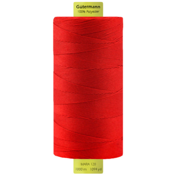 Bobine fil à coudre Gütermann 1000m polyester Mara 120, (0156) rouge clair