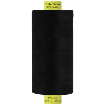 Bobine fil à coudre Gütermann 1000m polyester Mara 120, (0665) bleu foncé