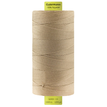 Bobine fil à coudre Gütermann 1000m polyester Mara 120, (0722) sable