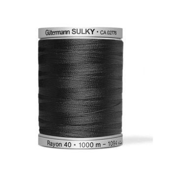Fil à broder mouliné Gütermann Rayon 40 1000 m, noir