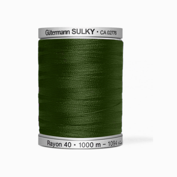 Fil à broder mouliné Gütermann Rayon 40 1000 m, vert foncé