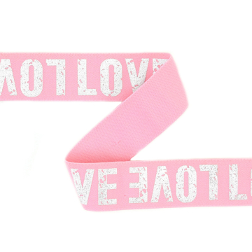 Ruban élastique Love, rose