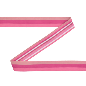 Gurtband Doubleface Stripes 40mm, rosa