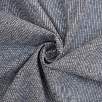 Halflinnen Small Stripe, marineblauw