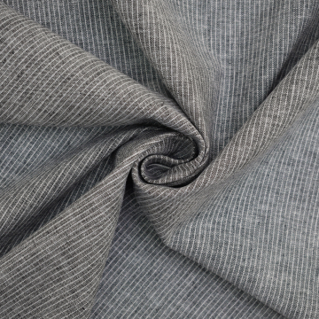 Halflinnen Small Stripe, zwart