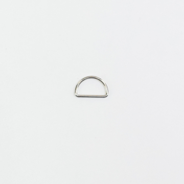 D-ring, 25 mm, zilverkleurig