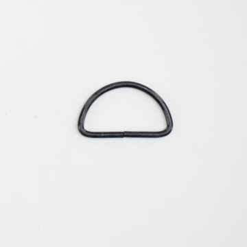 D-ring, 38 mm, zwart