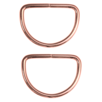 D-ring, 40 mm, rosé goudkleurig
