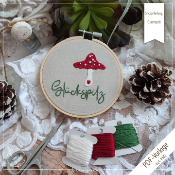 Modèle broderie à la main pdf Champignon Beemybear