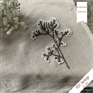 Modèle broderie à la main pdf Fleurs Gypsophile Beemybear