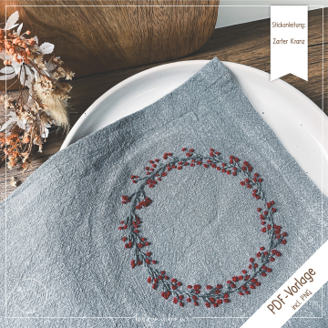 Modèle broderie à la main pdf Couronne delicate Beemybear