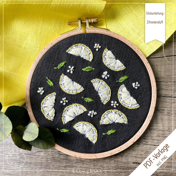 Modèle broderie à la main pdf Parfum citron Beemybear