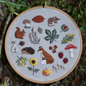 Modèle broderie à la main pdf Automne Fabelwald