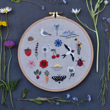 Modèle broderie à la main pdf Été Fabelwald