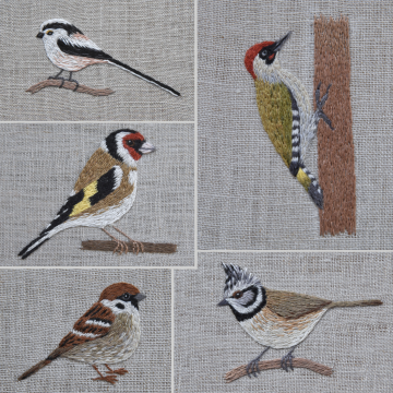 Handstickvorlage Fabelwald Birds No. 1, german