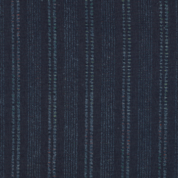 Tissu jacquard look jean denim Frayed Stripes,bleu foncé
