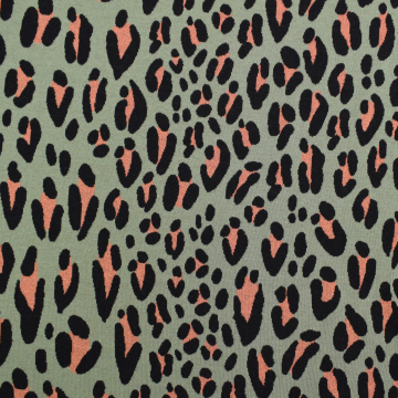 Jacquard Jersey Albstoffe Hamburger Liebe Magical Shimmer Safari, vaalgroen