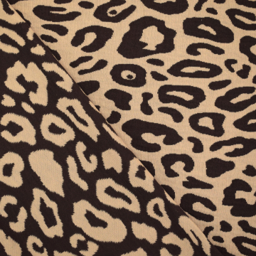 Tissu jersey jacquard bio doubleface Albstoffe Hamburger Liebe Western Fairy Tales Safari, beige