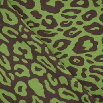 Tissu jersey jacquard bio doubleface Albstoffe Hamburger Liebe Western Fairy Tales Safari, vert