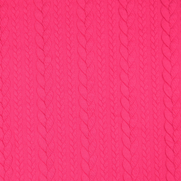 Jacquard Jersey Zopfstrick, pink