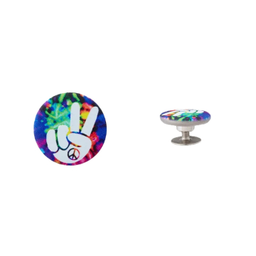 Jeansknoop Peace zonder naaien 17 mm