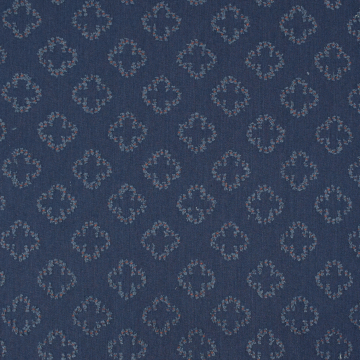 Jeansstoff Broken Flowers, mittelblau