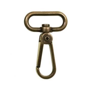 Karabijnhaak 30 mm, antiek goudkleurig