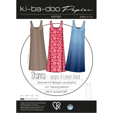 Patron Ki-Ba-Doo Robe Femme Shanna, version papier, en allemand