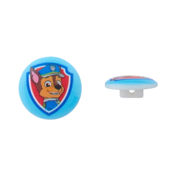 Bouton couture fantaisie 15mm Paw Patrol Chase, bleu