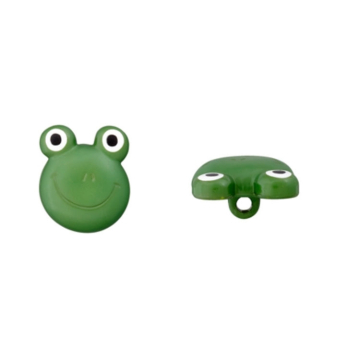 Achtersteekknoop kinderen, kikkerkop, 20 mm, groen