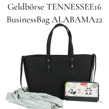 Kombi E-Book LilaMint Design Geldbörse Tennessee16 + Businessbag Alabama22, duits
