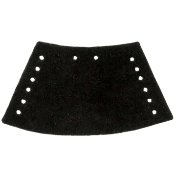 Embout cordon sweat en suédine, noir