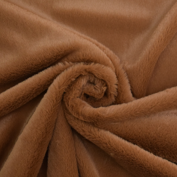 Tissu fausse fourrure, marron