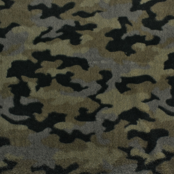 Tissu fausse fourrure Camouflage, vert