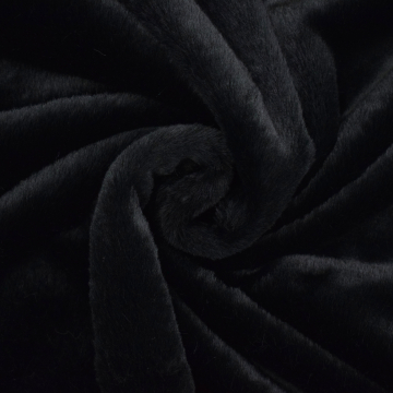 Tissu fausse fourrure, noir