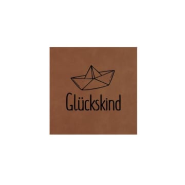 Étiquette en similicuir à coudre Glückskind