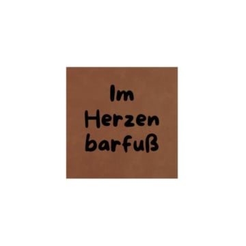 Étiquette en similicuir à coudre Im Herzen barfuß