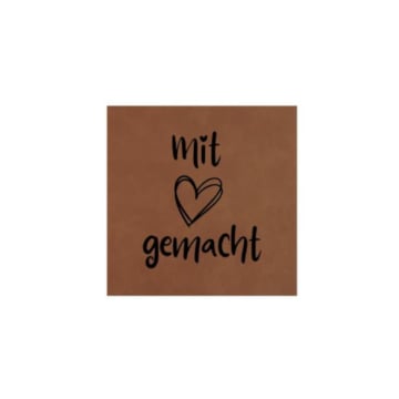 Étiquette en similicuir à coudre Mit Liebe gemacht