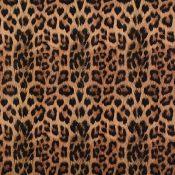 Faux leather metallic Animal Print, brown 130 x 40 cm