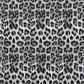 Faux leather metallic Animal Print, grey 130 x 40 cm