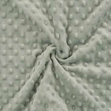 Tissu polaire minky doux à pois, menthe pâle