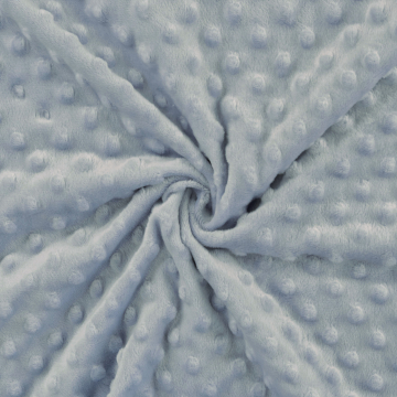 Tissu polaire minky doux à pois, bleu ciel